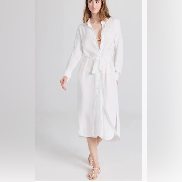 White Long Maaji Shirt Dress. NWOT - Picture 2 of 13